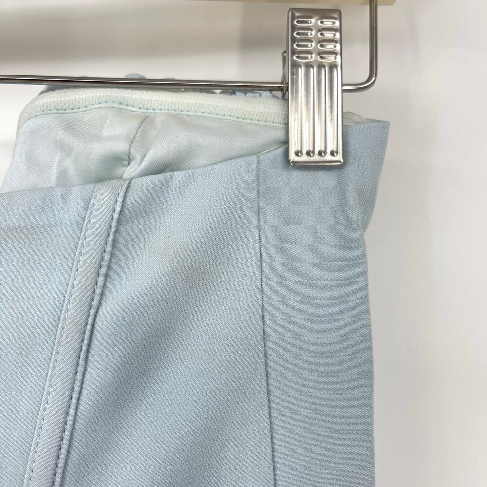 Strapless Light Blue Mini Dress with Corset Bodice - Picture 15 of 16